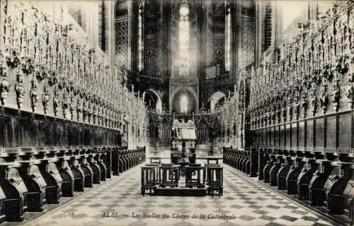 Ak Albi Tarn, Das Chorgestühl der Kathedrale