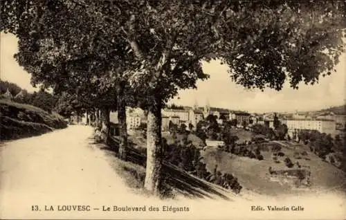 Ak La Louvesc Ardèche, Boulevard des Elegants