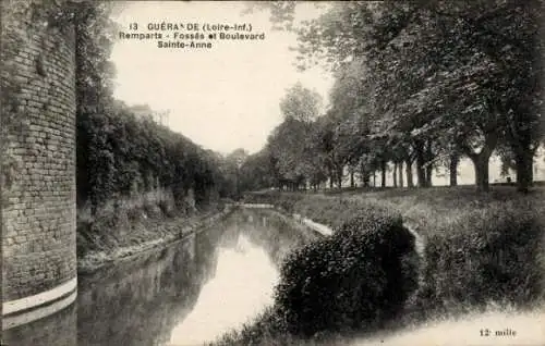Ak Guérande Loire Atlantique, Stadtmauer, Fosses, Boulevard Sainte Anne