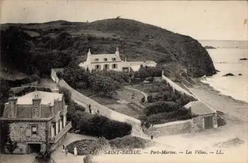 Ak Saint Brieuc Côtes d’Armor, Port Martin, die Villen