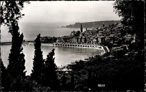 Ak Menton Alpes Maritimes, Gesamtansicht