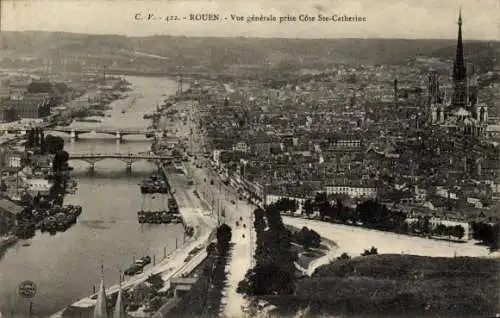 Ak Rouen Seine Maritime, Panorama