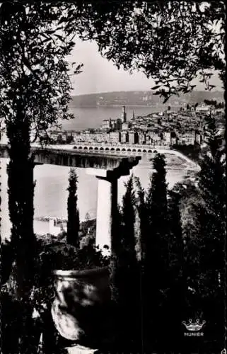 Ak Menton Alpes Maritimes, Gesamtansicht