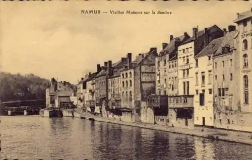 Ak Namur Wallonien, Vieilles Maisons sur la Sambre