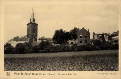 Ak Mont Saint Aubert Tournai Wallonien Hennegau, vue vers la Belle Vue