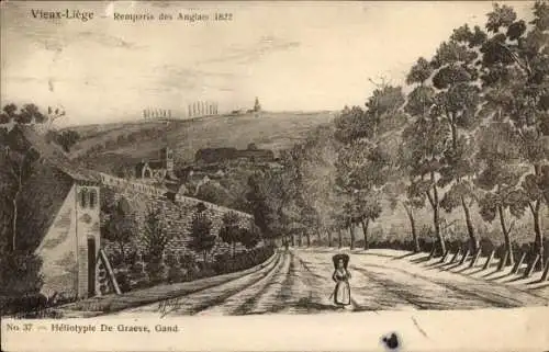 Ak Liège Lüttich Wallonien, Remparts des Anglais 1822