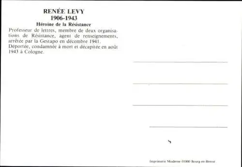 Maximum Ak Renée Levy, Heldin des Widerstands, Erster Tag 1983