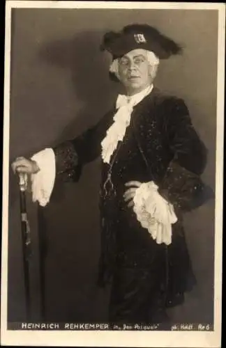 Ak Opernsänger Heinrich Rehkemper, Don Pasquale, Portrait