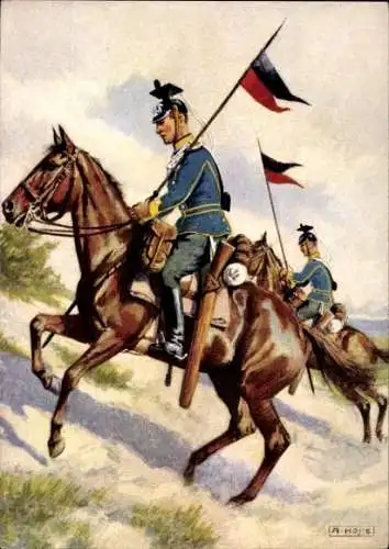 Künstler Ak Hosse, A., Ulanen-Regiment König Wilhelm I., 2. Württembergisches Nr. 20