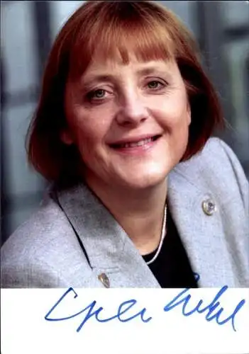Ak Politikerin Angela Merkel, Ehemalige Bundeskanzlerin, Portrait, Autogramm