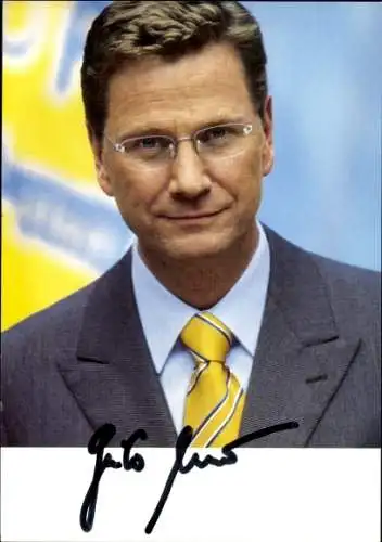 Ak Politiker Guido Westerwelle, Vorsitzender der FDP, Portrait, Autogramm