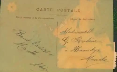 Zelluloid Ak Segelboot, Veilchen