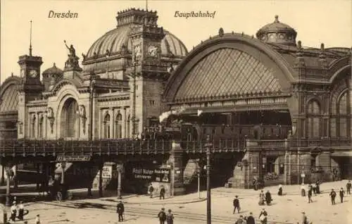 Ak Dresden Altstadt Seevorstadt, Hauptbahnhof
