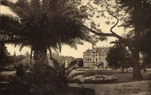 Ak Dresden Altstadt, königlicher Großer Garten, Palais