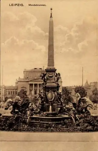 Ak Leipzig in Sachsen, Mendebrunnen