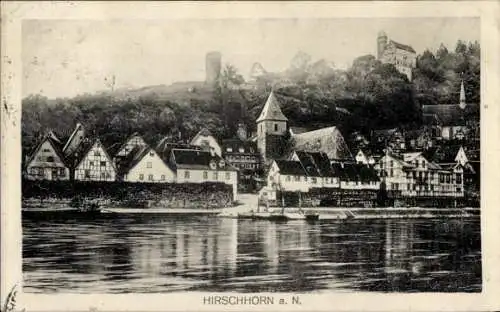 Ak Hirschhorn am Neckar Hessen, Uferansicht