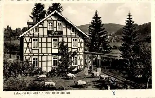 Ak Hatzfeld an der Eder Hessen, Hotel Ederlust