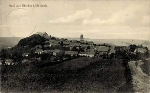 Ak Rhoden Waldeck Diemelstadt Hessen, Gesamtansicht