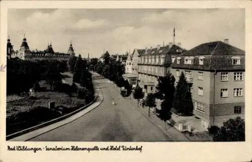 Ak Bad Wildungen in Hessen, Sanatorium Helenenquelle, Hotel Fürstenhof