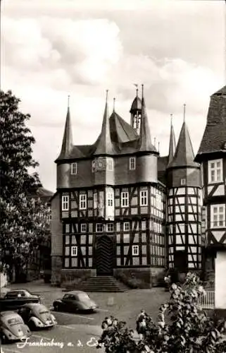 Ak Frankenberg an der Eder Hessen, das historische zehntürmige Rathaus