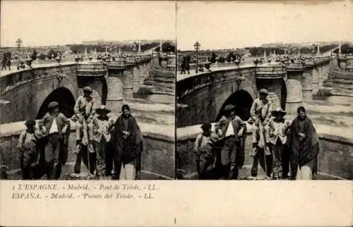 Stereo Ak Madrid Spanien, Puente de Toledo