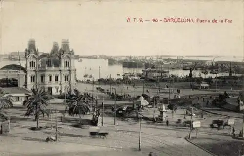 Ak Barcelona Katalonien Spanien, Tor des Friedens