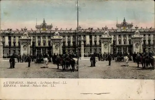 Stereo Ak Madrid Spanien, Königspalast