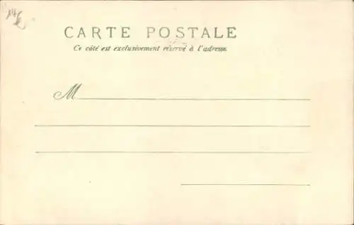 Litho Ostern, Hasen, Korb mit Ostereiern