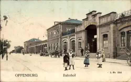 Ak Offenburg in Baden Schwarzwald, Bahnhof