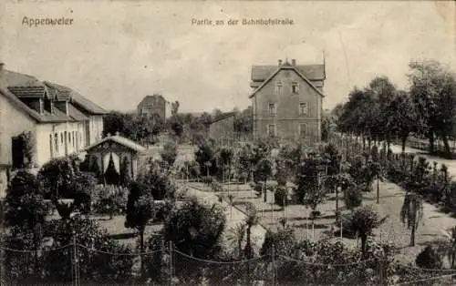 Ak Appenweier in Baden Schwarzwald, Partie an der Bahnhofstraße