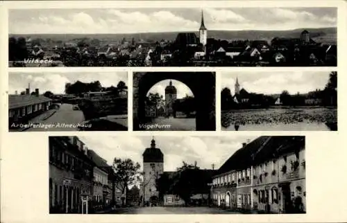 Ak Vilseck Oberpfalz Bayern, Panorama, Arbeiterlager Altneuhaus, Vogelturm