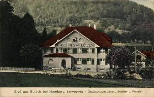 Ak Gutach (bei Hornberg) an der Schwarzwaldbahn Baden, Gasthof zum Löwen