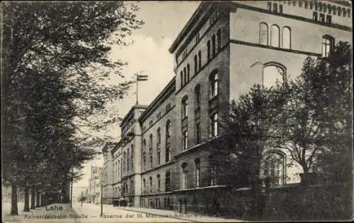Ak Lehe Bremerhaven, Kaiser Wilhelm-Straße, Kaserne der III. Matrosen Artillerie Abteilung