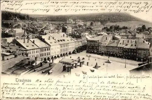 Ak Trutnov Trautenau Riesengebirge Region Königgrätz, Marktplatz, Altstadt