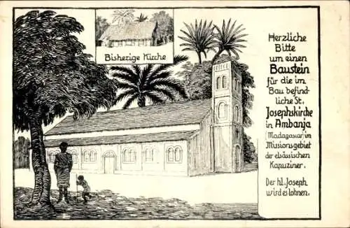 Künstler Ak Ambanja Madagaskar, Josephskirche