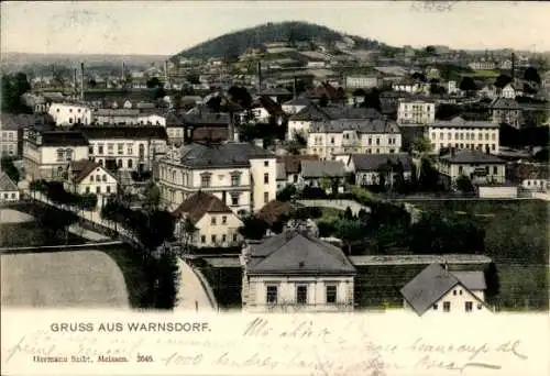 Ak Varnsdorf Warnsdorf Region Aussig, Gesamtansicht
