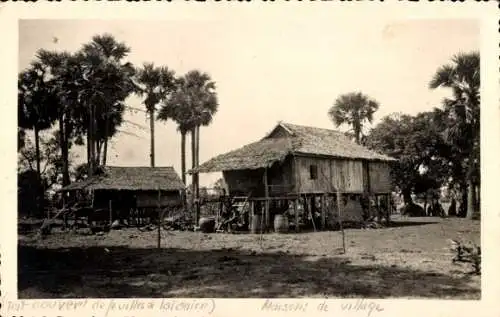 Ak Phnom Penh Kambodscha, Ansicht eines Dorfes