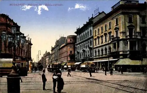 Ak Budapest Ungarn, Rakoczistraße