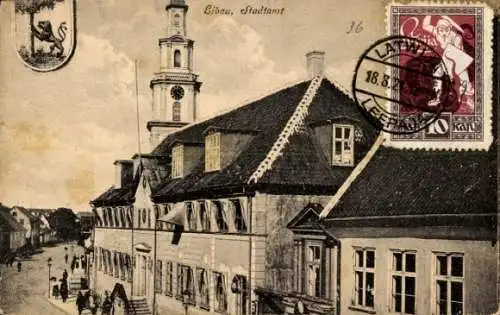 Ak Liepaja Libau Lettland, Stadtamt, Wappen, Kirchturm