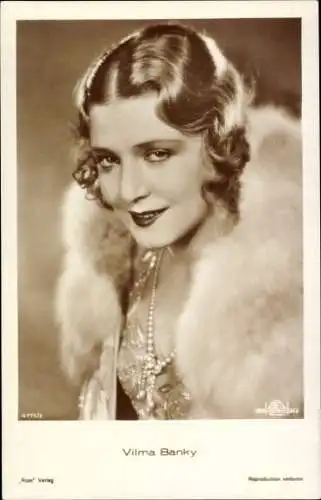 Ak Schauspieler Vilma Banky, Portrait