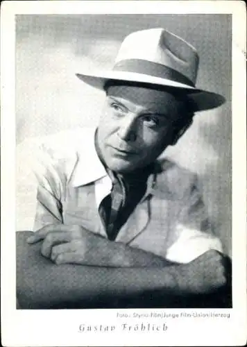 Ak Schauspieler Gustav Fröhlich, Styria Film, Hut