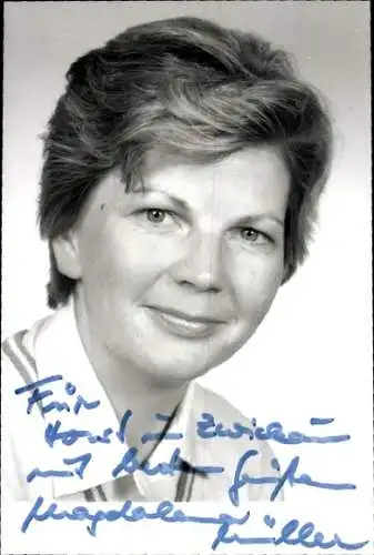 Ak Schauspielerin Magdalena Müller, Portrait, Autogramm, Sportmoderatorin