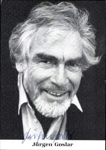 Ak Schauspieler Jürgen Goslar, Portrait, Autogramm