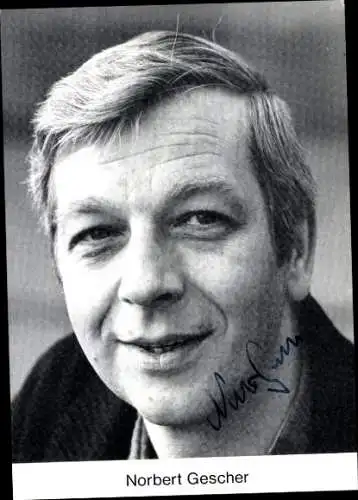 Ak Schauspieler Norbert Gescher, Portrait, Autogramm