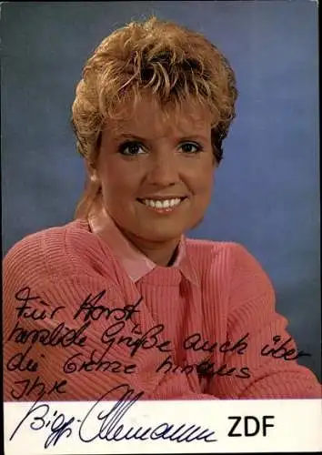 Ak Schauspielerin Birgit Lechtermann, Portrait, Autogramm, ZDF