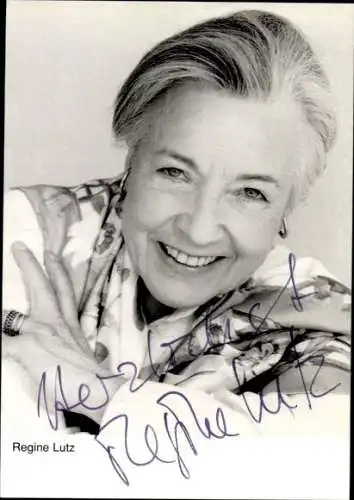 Ak Schauspielerin Regine Lutz, Portrait, Autogramm