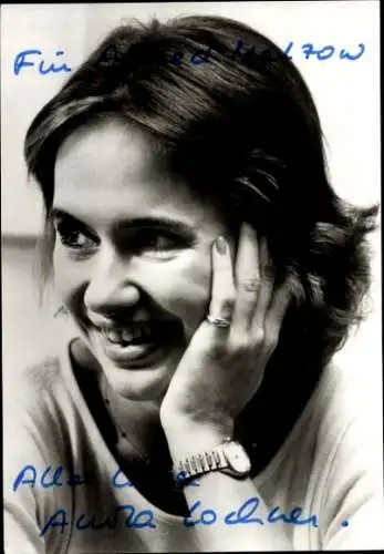 Ak Schauspielerin Anita Lochner, Portrait, Autogramm, Armbanduhr