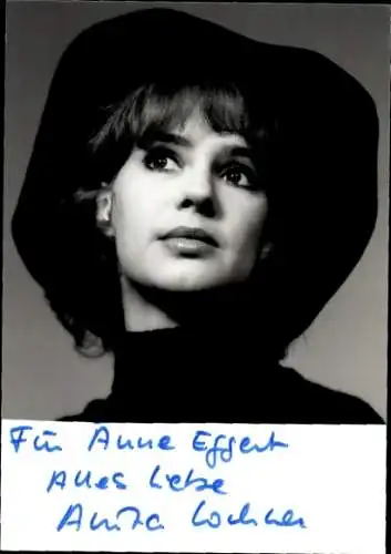 Ak Schauspielerin Anita Lochner, Portrait, Autogramm, Hut