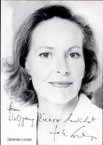 Ak Schauspielerin Gerlinde Locker, Portrait, Autogramm