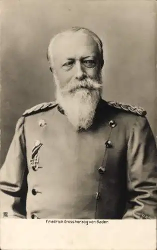 Ak Großherzog Friedrich von Baden, Portrait in Uniform, Eisernes Kreuz